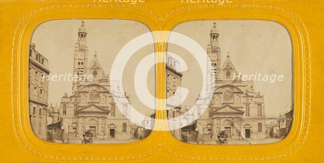 Eglise St. Etienne du Mont, 1860s. Creator: E Lamy.