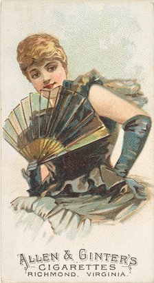 Plate 16, from the Fans of the Period series (N7) for Allen & Ginter Cigarettes Brands, 1889. Creator: Allen & Ginter.