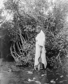 At the water's edge-Arikara, c1908. Creator: Edward Sheriff Curtis.