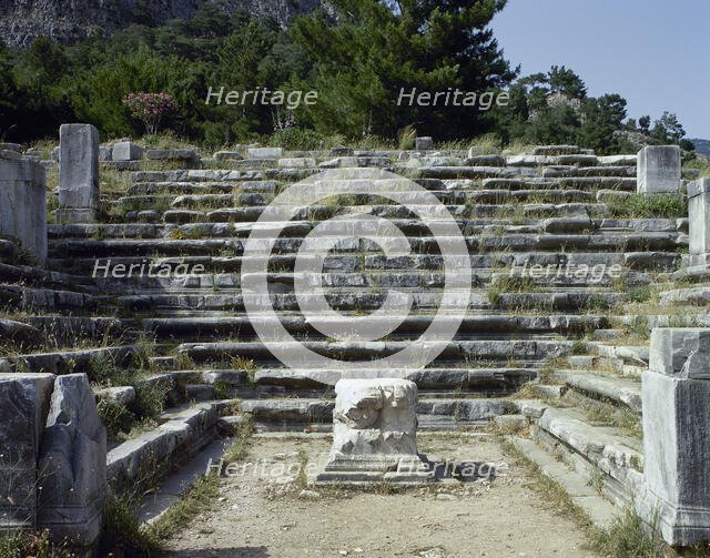 Bouleuterion (senate house), Priene, Agora, Ionia, Anatolia, Turkey, 2nd century (1999). Creator: Unknown.