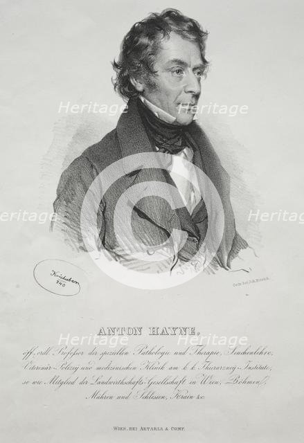 Portrait of Dr. Anton Hayne, 1840. Creator: Joseph Kriehuber (German, 1800-1876).
