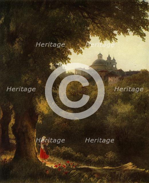 'View of Arricio near Rome', 1830s, (1965). Creator: Mikhail Lebedev.