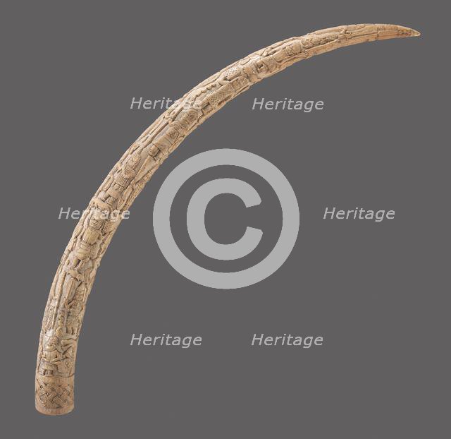 Carved Tusk, c. 1820. Creator: Unknown.
