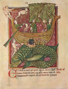 'The Dangers of the Sea (MS. Harl. 4751)', 13th century, (1902). Artist: Unknown.