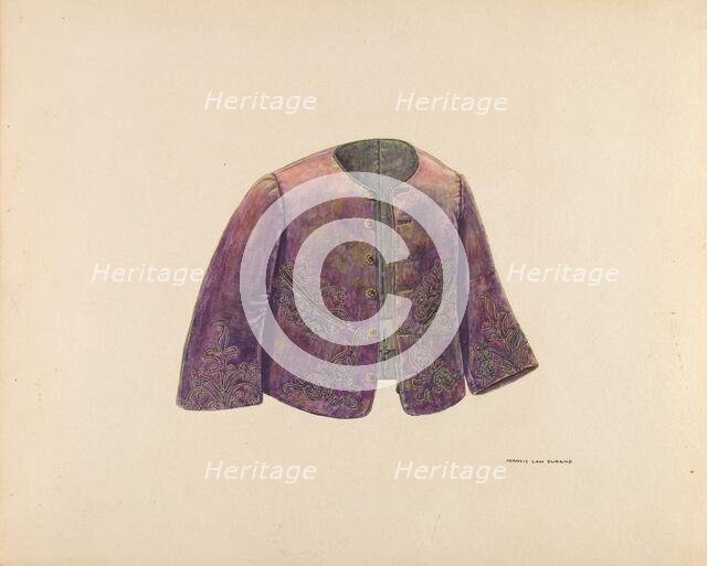 Boy's Eton Jacket, c. 1938. Creator: Francis Law Durand.