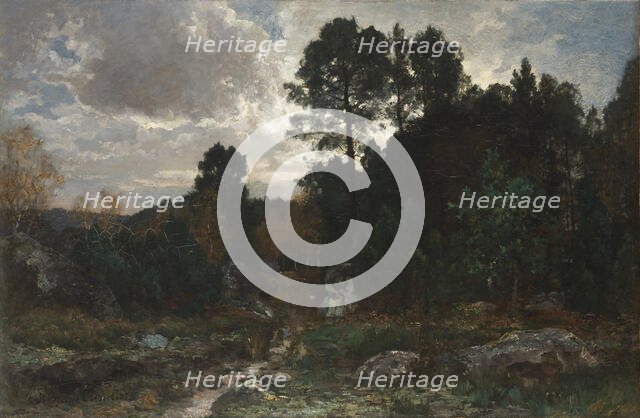 Solitary Walk at Fontainebleau, 1886. Creator: Wladyslaw Ciesielski.