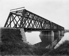 Bridge near Nelson, Rock River, Ill., ca 1898. Creator: Unknown.