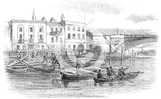 The Late Attack upon Marshal Haynau - Escape of Marshal Haynau in the Police Galley, 1850. Creator: Unknown.