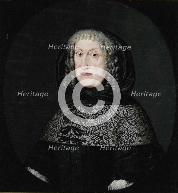 Portrait of Eleanor of Anhalt-Zerbst, Duchess of Schleswig-Holstein-Sønderburg-Norburg (1608-1681),  Artist: Anonymous  