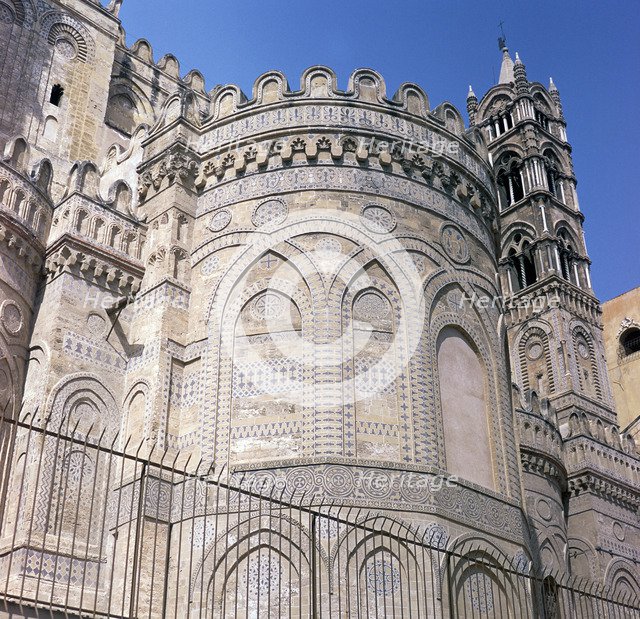 The east façade of Palermo cathedral, 12th century. Artist: Walter Ophamil