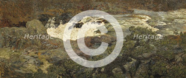 Waterfall, Porjus, 1915. Creator: Helmer Osslund.