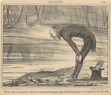 M. Coste, s'apercevant qu'a force de tirer, 19th century. Creator: Honore Daumier.