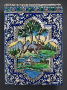 Qajar Dado Tile, Iran, 19th century. Creator: Unknown.