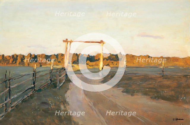 Summer evening  , 1900. Creator: Levitan, Isaak Ilyich (1860-1900).