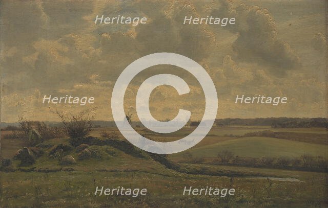 Landscape at Gyrstinge, 1882. Creator: Louise Christiane Hansen.