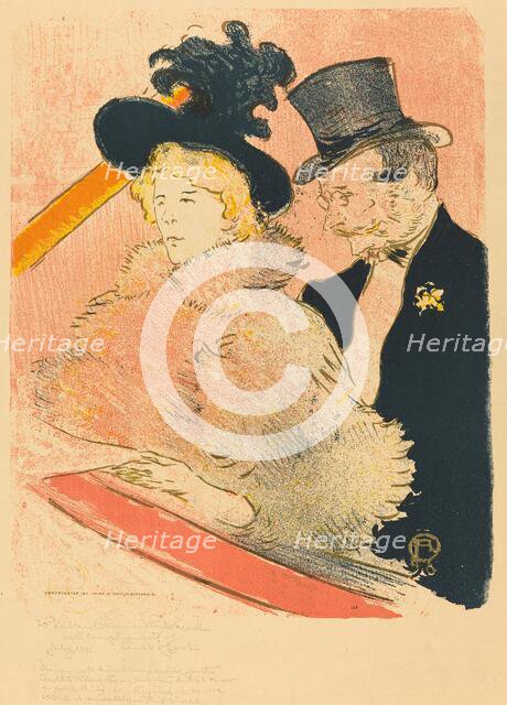 At the Concert (Au concert), 1896. Creator: Henri de Toulouse-Lautrec.