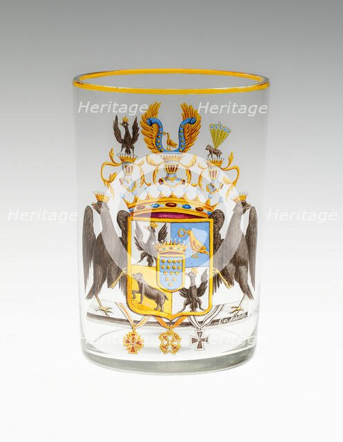 Armorial Beaker with the Bülow Family Crest, Berlin, 1821. Creator: Carl von Scheidt.