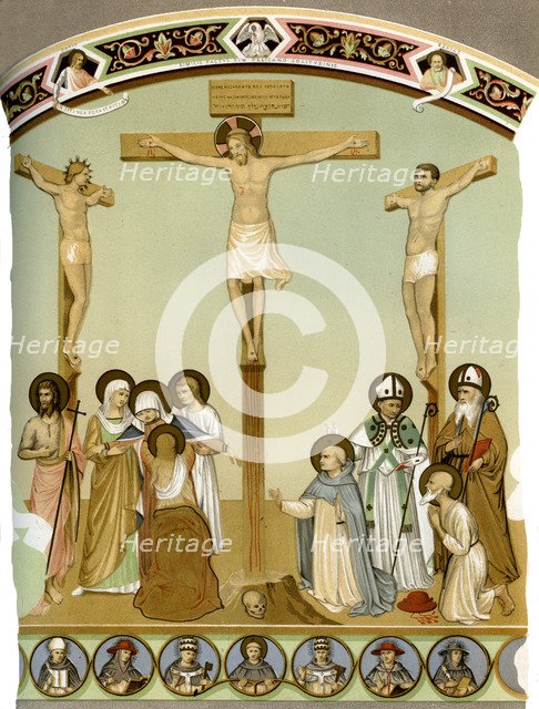 Christ on the Cross, 15th century (1849).Artist: H Moulin