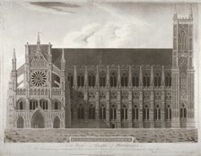 Elevation of Westminster Abbey's north front, London, 1803. Artist: Anon