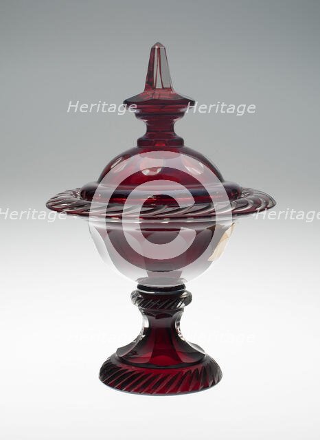 Compote, , c. 1850/70. Creator: Bohemia Glass.