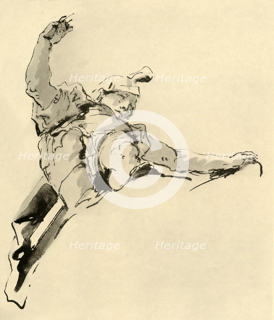 'Warrior standing on Clouds', mid 18th century, (1928). Artist: Giovanni Battista Tiepolo.