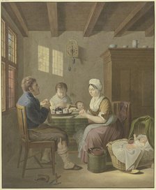 A family saying grace. Creator: Johann Friedrich Morgenstern.