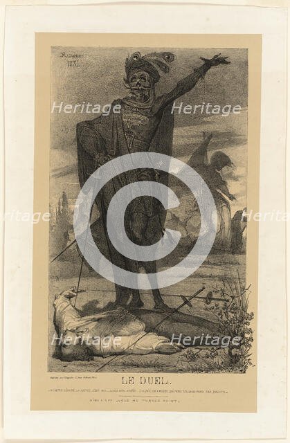 The Duel, 1851. Creator: Charles Rambert.