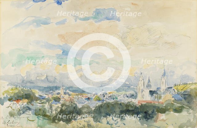 Sketch of a Village, late 19th-early 20th century. Creator: Albert Lebourg.