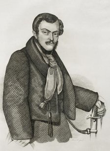 Sebastian Gabriel of Bourbon and Braganza, (1811-1875), Infante of Portugal and Spain... 1842.  Creator: Pedro Celestino Mare.