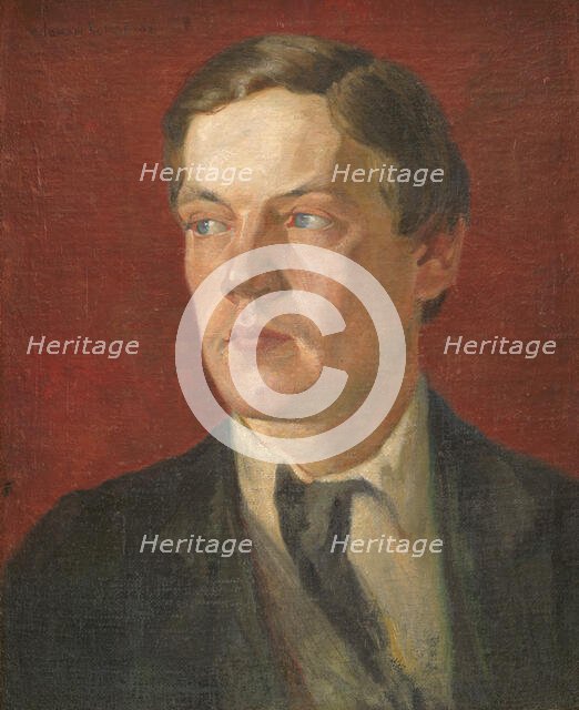 Portrait of Swedish painter Gustaf Wolmar, 1902. Creator: Johan Rohde.