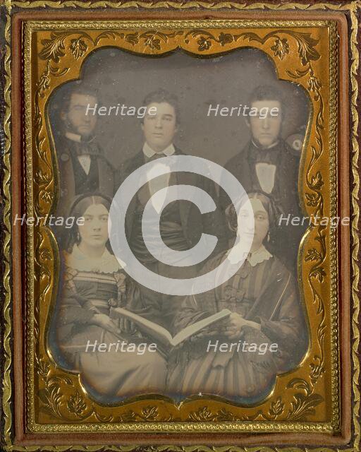 Group Portrait of Five People, about 1850-1855. Creator: Unknown.