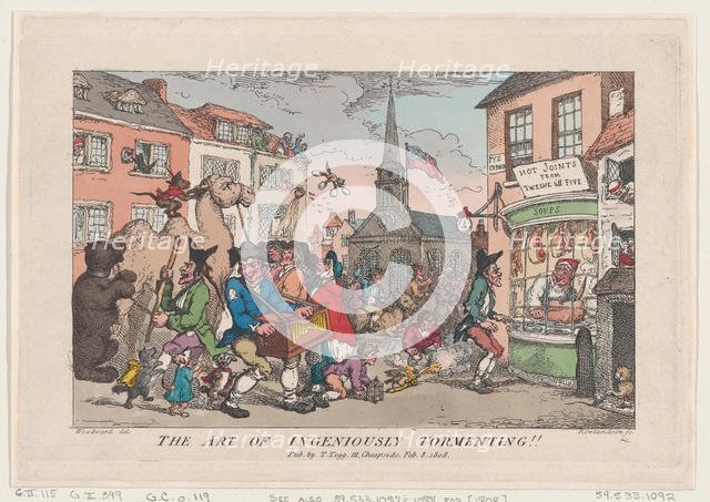 The Art of Ingeniously Tormenting, February 8, 1808., February 8, 1808. Creator: Thomas Rowlandson.