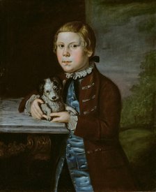 Boy of Hallett Family with Dog, 1766/76. Creator: Unknown.