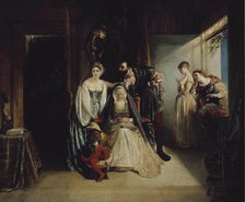 Francis I and Diane de Poitiers. Artist: Maclise, Daniel (1806-1870)