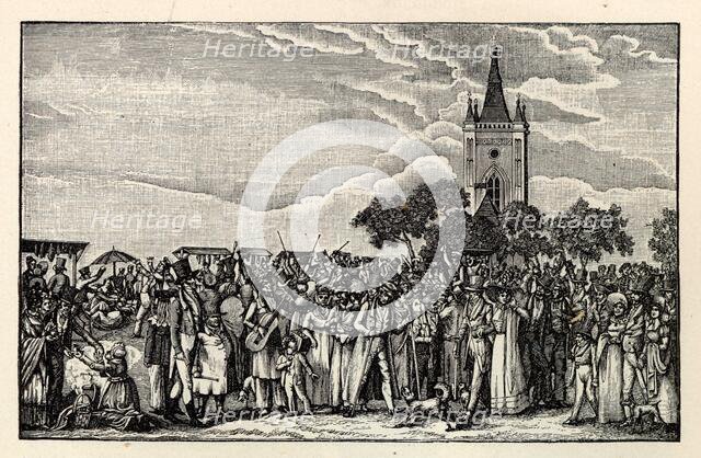 Stralauer Fischzug (Stralau Fish Parade), ca 1865. Creator: Anonymous.