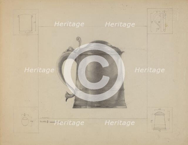 Pewter Tankard, c. 1936. Creator: Henry Meyers.