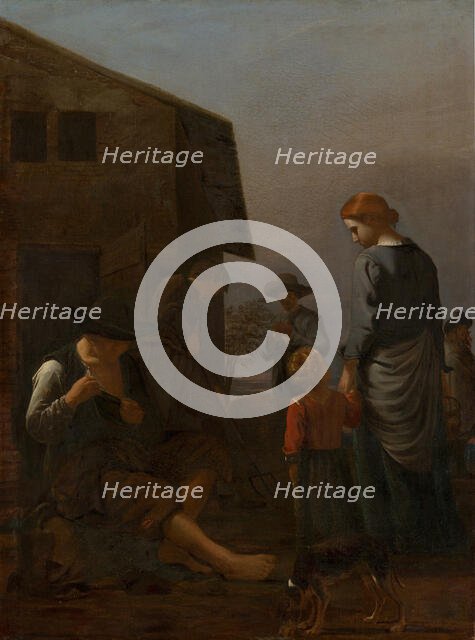 Peasant Family, with a Man Removing Fleas from Himself. Creator: Michiel Sweerts.