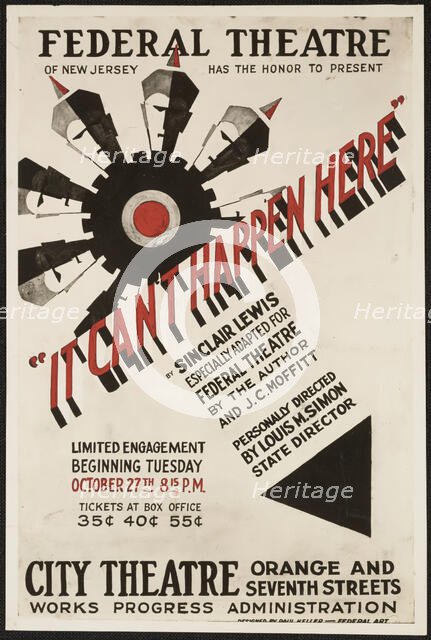 It Can't Happen Here, Newark, NJ, 1936. Creator: Unknown.