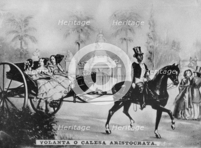 Horse and carriage of the aristocracy, c1910. Artist: Unknown