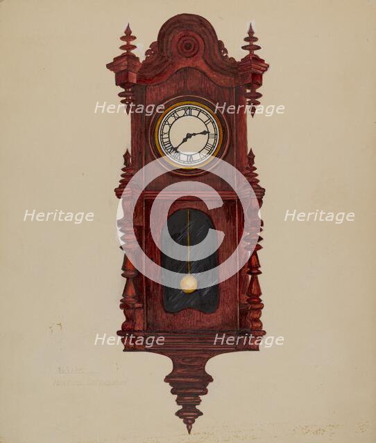 Clock, c. 1936. Creator: Florence Stevenson.