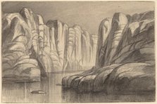 River Winding through a Rock Formation (Philae, Egypt), 1884/1885. Creator: Edward Lear.
