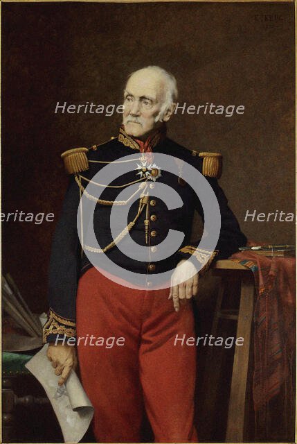 Portrait of Jean-Charles Langlois (1789-1870), 1876. Creator: Krug, Édouard (1829-1901).