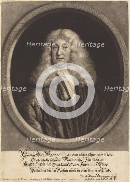 Johannes Witt, 1707. Creator: John Smith.