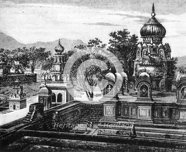 'Hindoo Temples in Poonah', c1891. Creator: James Grant.