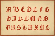 Alphabet, letters A-Z, upper case. Artist: Unknown.