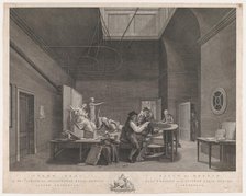 The Drawing Academy at the Felix Meritis Society in Amsterdam, ca. 1800. Creator: Reinier Vinkeles.