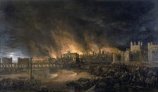 'The Great Fire of London, 1666', (c1666). Artist: Unknown