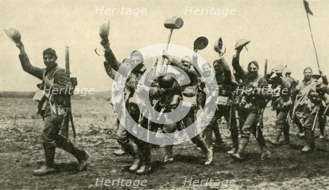 'On their Way to Battle', First World War, c1916, (c1920). Creator: Unknown.
