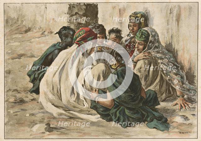 Jeux de Fillettes à Laghouat, 1899. Creator: Étienne Dinet (French, 1861-1929); Imprimerie Champenois.
