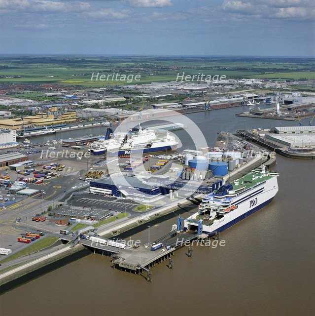 Ferry Terminal, Kingston Upon Hull, Humberside, 2002. Artist: Aerofilms.